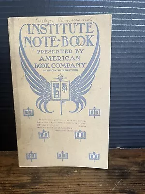 Vintage Teacher's Institute Note-book American Book Co Songs Readings Etc. • $4