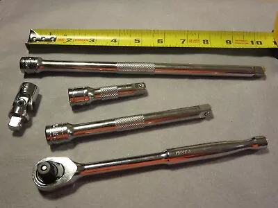 MATCO  SILVER EAGLE 3/8  DRIVE 5-PC Ratchet 3- Extensions And Universal SET New • $50