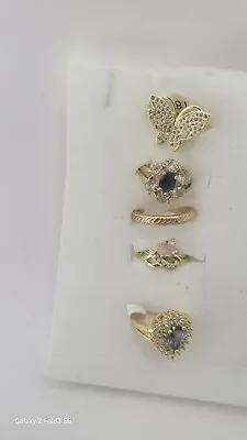 5 Rings 14k Gold Filled Cz Ring For Women Non Tarnish Size  4...5...6 ..7..8 • $10