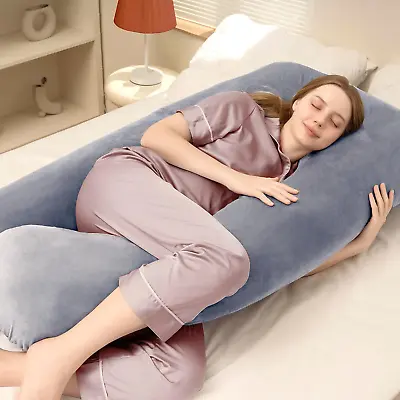 $82.69 • Buy Pregnancy Pillows, U Shaped Body Pillow For Pregnancy, 55 Inch Blue Maternity Su
