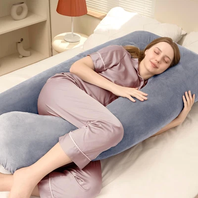 $82.69 • Buy Pregnancy Pillows, U Shaped Body Pillow For Pregnancy, 55 Inch Blue Maternity Su