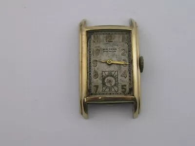 Vintage Waltham Premier Watch Fancy Case 1950's 17j Cal 750 For Repair • $10