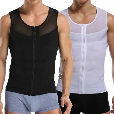 Men Best Slimming Body Shaper Trimmer Tummy Control Tank Male Corset Girdles Top • $16.79