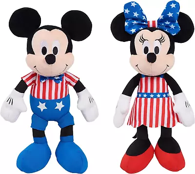 Disney Patriotic Bean Plush Mickey Mouse And Minnie Mouse 4th Of July Day Kids • $20.40