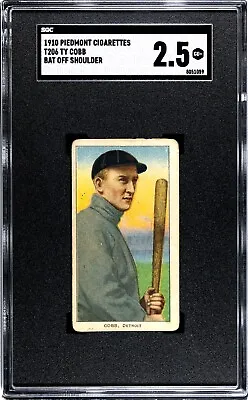 1910 Piedmont T206 Ty Cobb Bat Off Shoulder SGC 2.5 SN: 8051059 (#170) • $6269.05