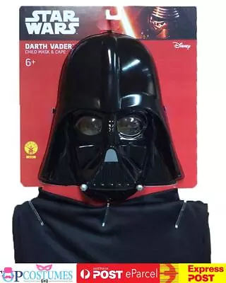 Boys Darth Vader Mask And Cape Costume Child Star War Halloween Accessory • $30