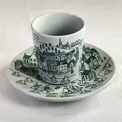 VTG 60's Denmark  Nymolle Art Faience Hoyrup Cup & Saucer Limited Edition MCM • $17.60