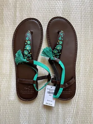 NWT HOLLISTER Embroidered Sandals - US Size 9 • £29.18