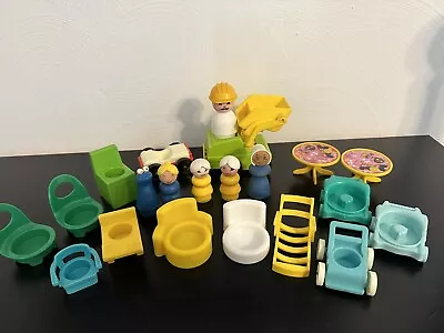 Lot Of 21 Mixed Vintage Fisher Price Little People  Stuff  • $19.75