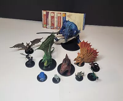 WOTC D&D Miniatures Dragons Lot With Cards Dungeons & Dragons 11 Minis • $49.99