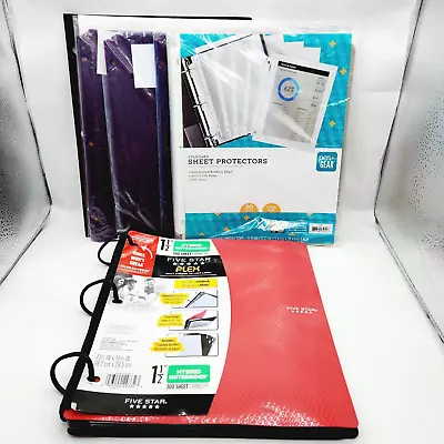 Mead Five Star Flex Hybrid NoteBinder 1” Binder Notebook 5 Dividers Paper Lot • $18.81