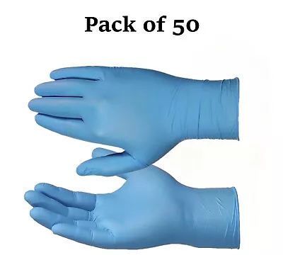 50-1000 Vinyl Gloves Blue Synthetic Powder-Free Latex And Nitrile Free-S M Or L • $8.95