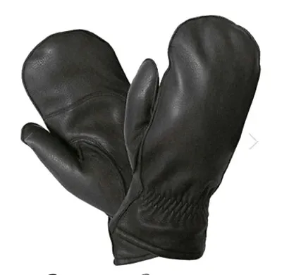 Mens Deerskin Leather Insulated Mittens Made In The USA • $65.99