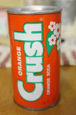 Vintage 70's Orange Crush Wide Seam Steel Soda Can • $18.99