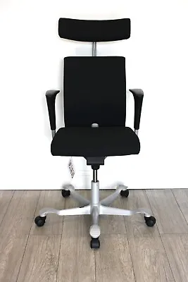 UK Delivery | HAG HA4 | Model: 4200 | Headrest | Black Fabric | Silver Base • £299