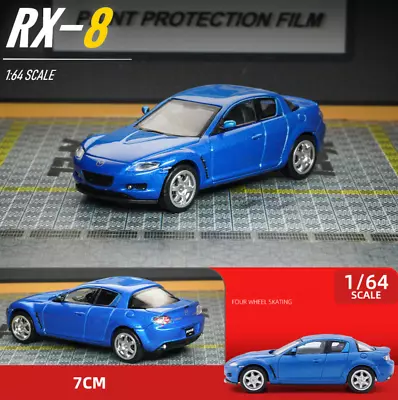 AU 1:64 JDM Blue  RX8 Racing Sports Model Toy Diecast Metal Car BN • $34.86