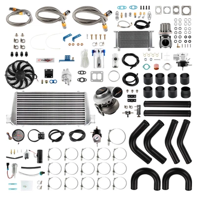 $955 • Buy 14pcs GT45 Turbo + Intercoolet + Piping +BOV Wastegate Kit T4 V-Band Flange