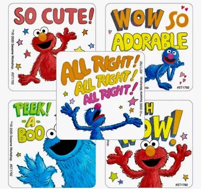 25 Sesame Street Monster Friends Stickers Party Favors Teacher Supply Elmo  • $3.65