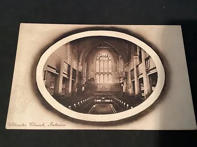Old Staffordshire Picture Postcard  Uttoxeter Church Interior. Pews Etc • £2.50