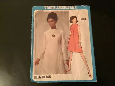 Vintage Vogue Americana Bill Blass Dress Pattern 2055 Size 14 • $18