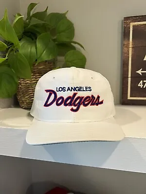 Vintage MLB Dodgers Script Logo The Twill Snapback Hat Cap ~ Sports Specialties • $159.99
