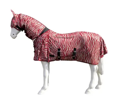 £29.99 • Buy Horse Combo Fly Rug With Free Mask Full Neck Zebra Printed Pony Protective Sheet