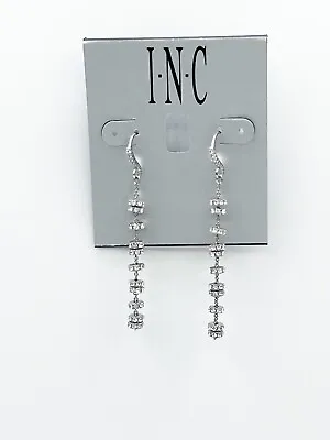 I.N.C. International Concepts Silver-Tone Crystal Linear Drop Earrings • $7.49