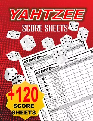 Yahtzee Score Pads Yahtzee Score Sheets For Scorekeeping 8.5 X 11 Inches Large • $8.82