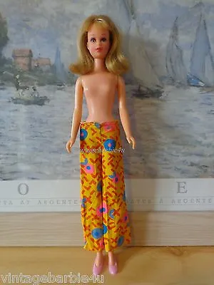 Barbie:  Vintage Francie  Sunny Slacks  #1716 Yellow Blue ~ Twiggy Casey Size • $29.99
