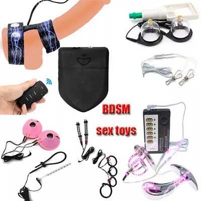 Male E-Stim Penis Shock Therapy Extender Enhancer Ring Plug Host Pulse Device SM • $9.49