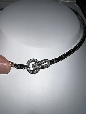 Cartier Agrafe Necklace 18K White Gold With Diamonds 16.5” • $7995