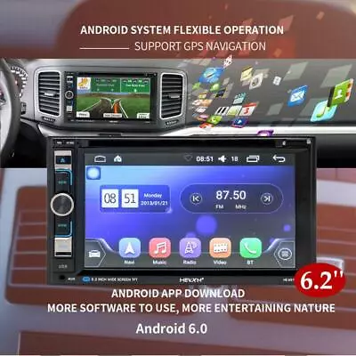 6.2 Inch Car Android 6.0 GPS Navi FM AM WIFI DVD MP5 Player All-in-one Machine • $209.99