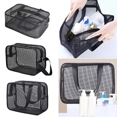 Bathroom Carry Tote Mesh Shower Bag Mesh Shower Quick Dry Shower Storage Bag • $14.11