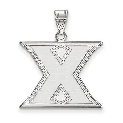 14k White Gold Xavier University Musketeers School Letter Logo Charm Pendant • $522.99