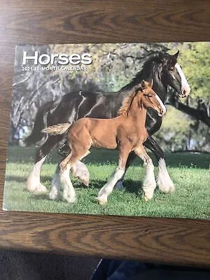 $9.99 • Buy Horses  2021 WALL CALENDAR NEW 16 Month Calendar Ink Free Shipping!