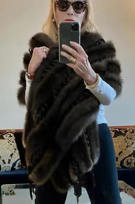 Nwt J. Mendel Russian Barguzin Sable Straight Fur Stole Wrap  72” X 14”  $25000 • $6750