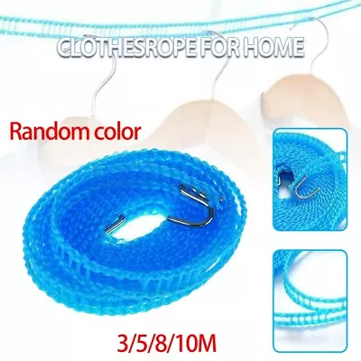 £2.42 • Buy Clothes Line Rope Non-slip Windproof Washing Clothesline Travel Outdoor Camping