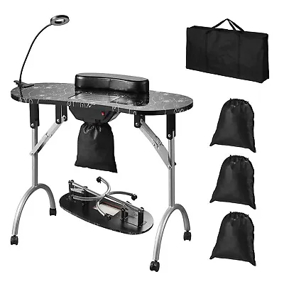 VEVOR Portable Manicure Table Foldable Nail Table With Electric Dust Collector • $102.99