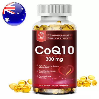 300mg COQ 10 Coenzyme-Q10 Supplement 120 Capsules Cardiovascular Heart Health • $21.99