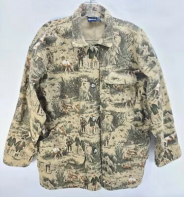 Vintage Camouflage Fox Hunting Jacket Merona Hong Kong Cotton Women's Size M • $20.05