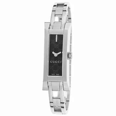 $473.95 • Buy Gucci YA110526 Women's G Link Black Quartz Watch New In Box