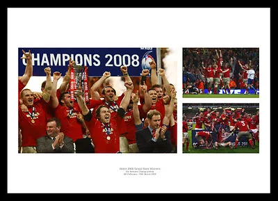 Wales Rugby Team 2008 Six Nations Grand Slam Photo Memorabilia (MU08) • £22