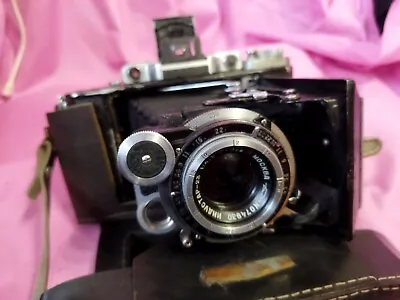  KMZ Mockba 2 Moskva 2 USSR Vintage Rangefinder Camera 6x9 Cm Case Leather • $79