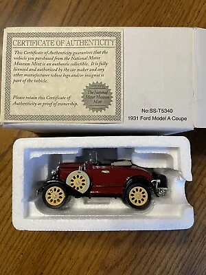 1931 Ford Model A Coupe 1/32 Diecast Model SS-T5340 National Motor Museum Mint • $20