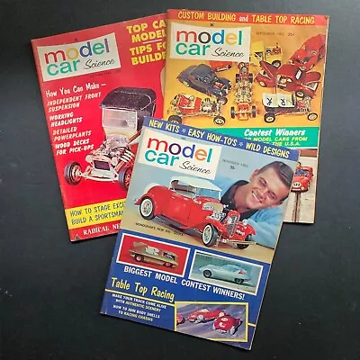 Model Car Science Magazine - 3 Issues 1963 - Vol. 1 No. 4-5-6. Hot Rod Dragster • $39.99