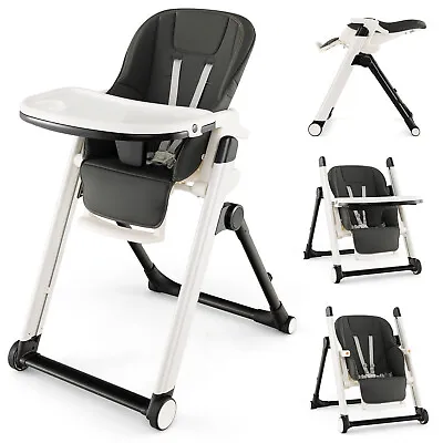 Baby Foldable High Chair Portable Feeding Sleep Playing Chair With Wheels • £84.95