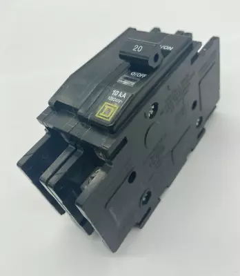 Square D QOU220 2 Pole 20 Amp 120 240V Type QOU Tin Rail Yellow Circuit  Breaker • $38.95