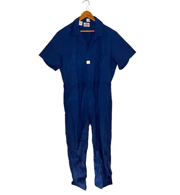 Dickie's Mens Navy Blue Work Zip Up Short Sleeve Jumpsuit Size 44 Medium NOS NWT • $33.57