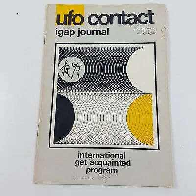 UFO CONTACT Igap Journal March 1968 Vol 3 No 2 Booklet ADAMSKI • $8.04