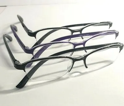 6 Pairs Foster Grant/Magnivision Reading Glasses TERRI Black & Purple +1.25 NEW • $16.99